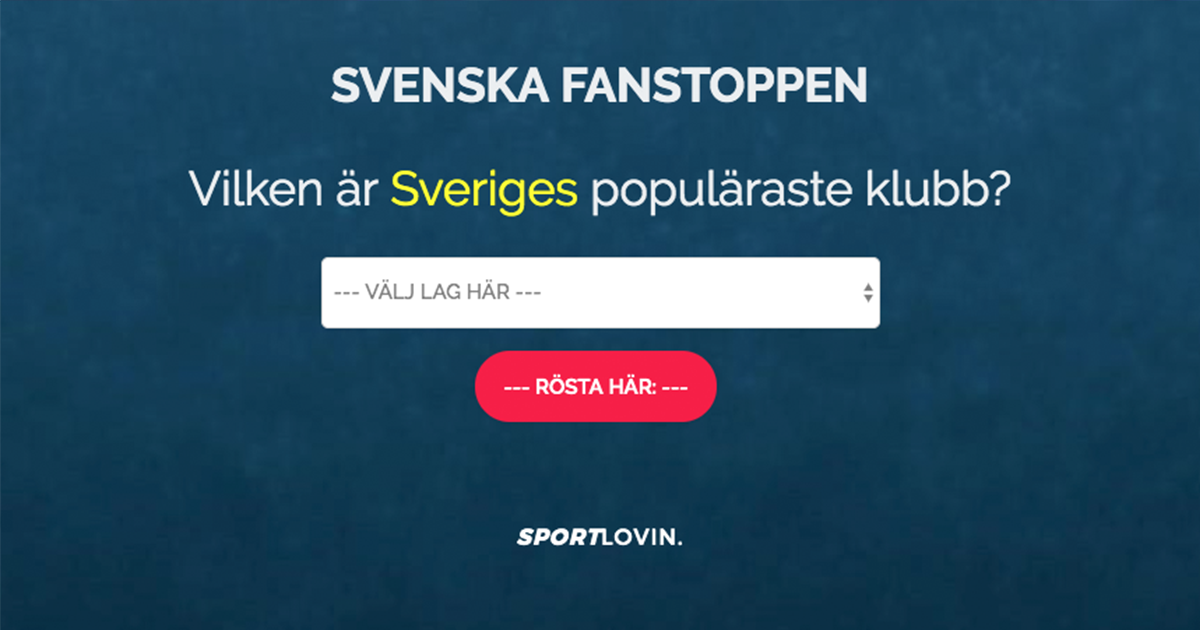 Öster: Svenska Fanstoppen - Vilken är Sveriges populäraste klubb?