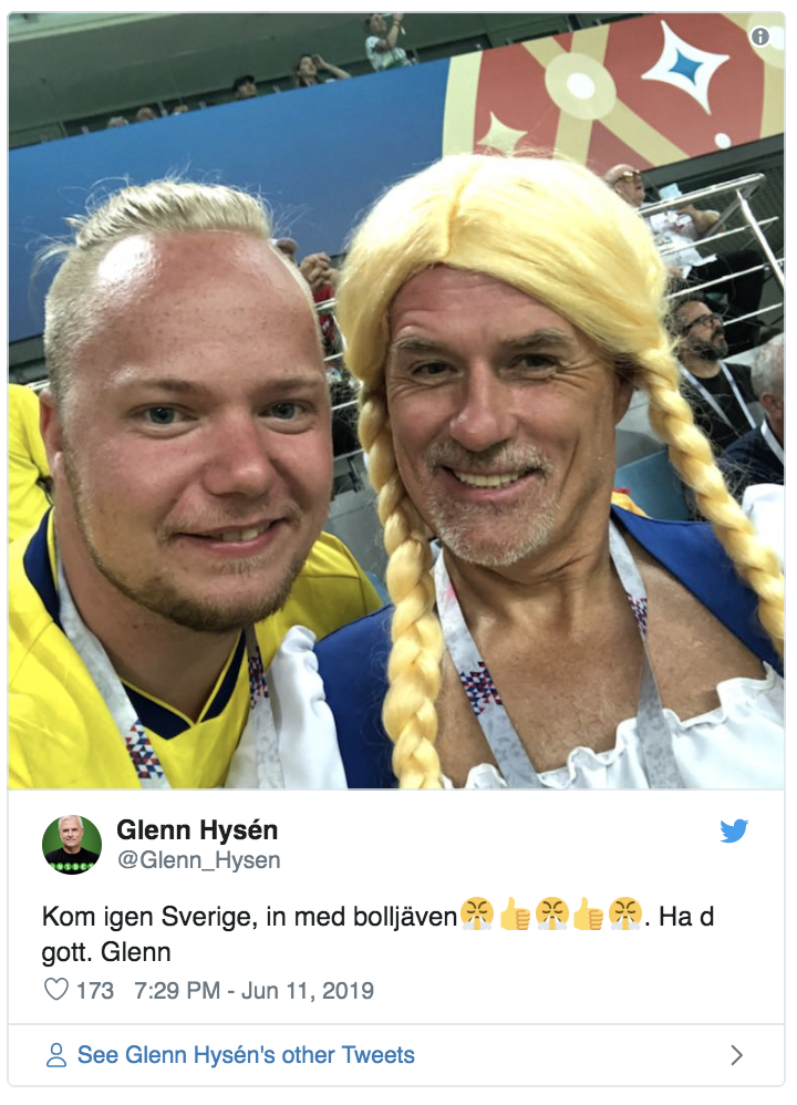 Glenn Hysén skämt twitter