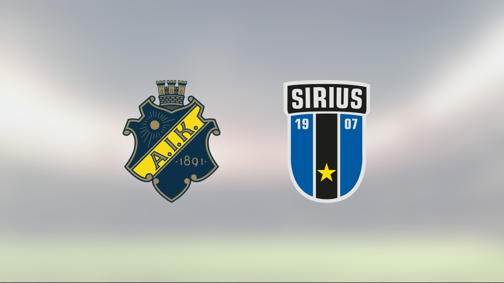 Segerlös svit bruten när Sirius vann mot AIK med 3-1
