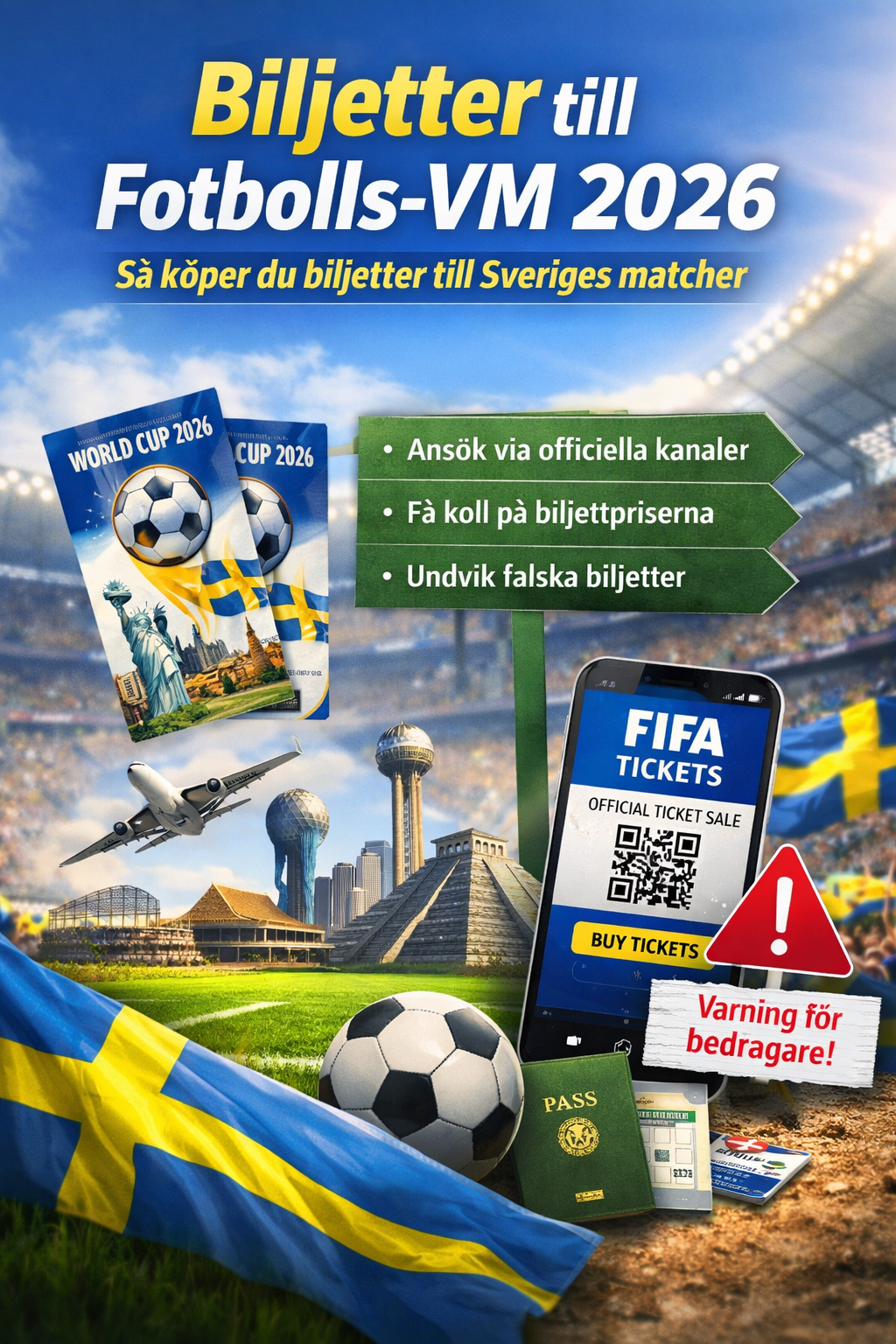 Biljetter till fotbolls-VM 2026: Så köper du biljetter till Sveriges matcher – komplett guide