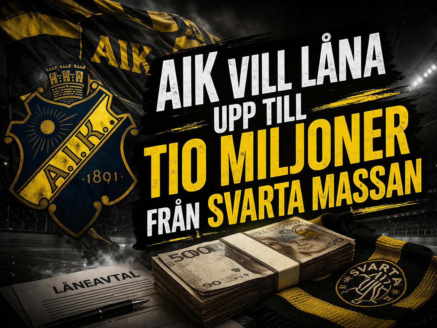 Uppgifter: AIK vill låna tio miljoner