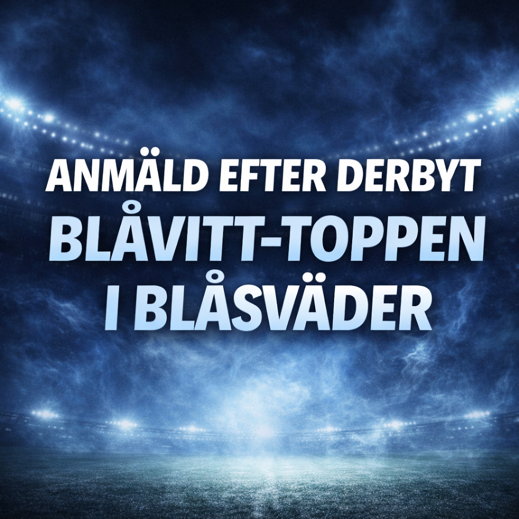 Anmäld efter derbyt – Blåvitt-toppen i blåsväder