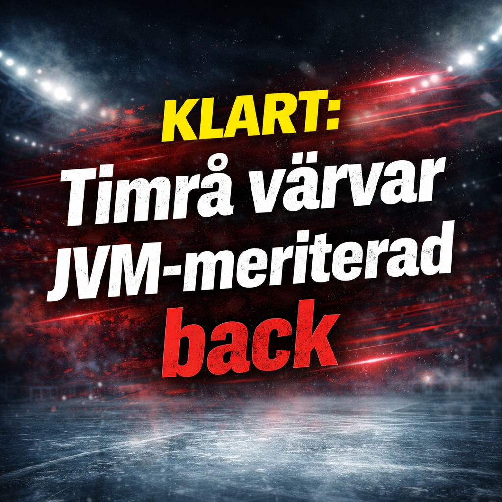 Timrå IK: KLART: Timrå värvar JVM-meriterad back