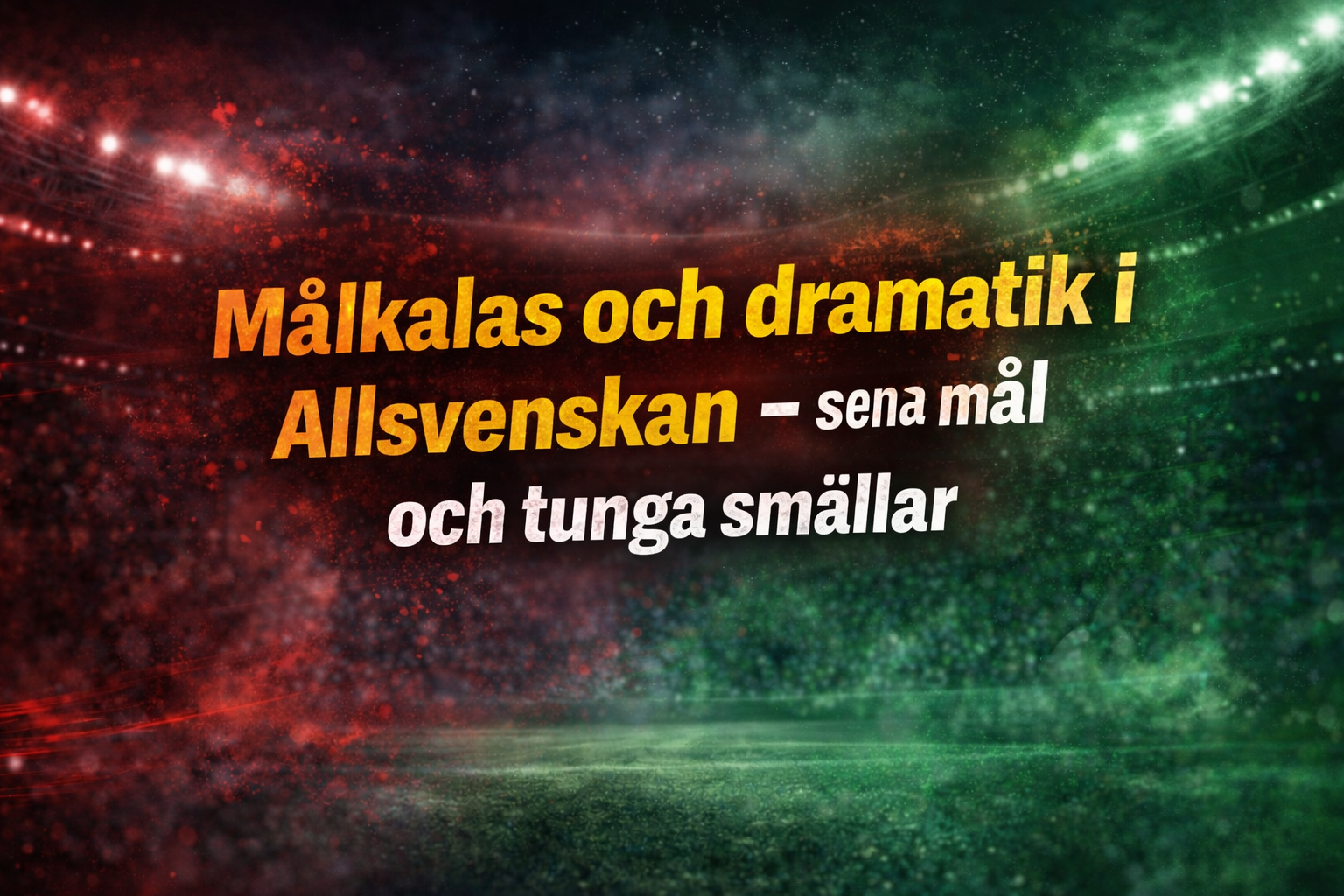 Målkalas och dramatik i Allsvenskan – sena mål och tunga smällar