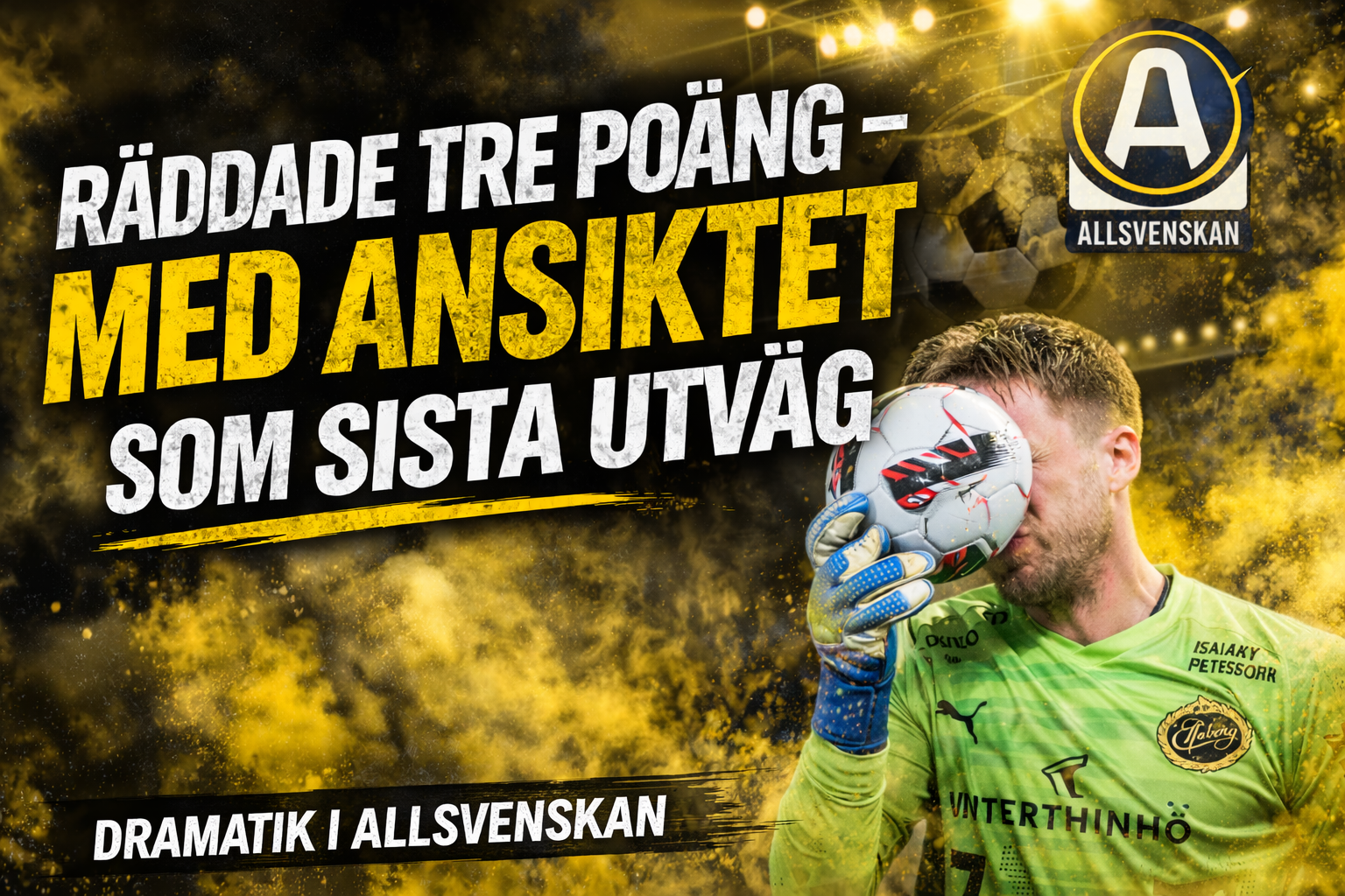 Räddade tre poäng – med ansiktet som sista utväg