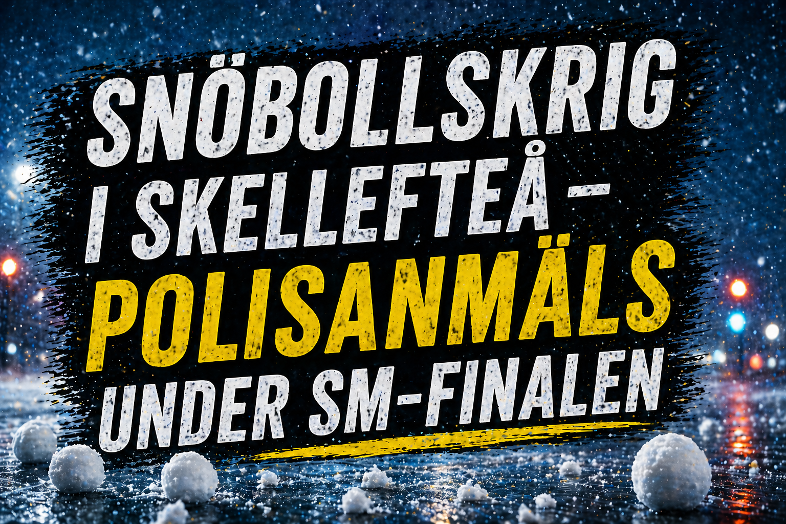Snöbollskrig i Skellefteå – polisanmäls under SM-finalen