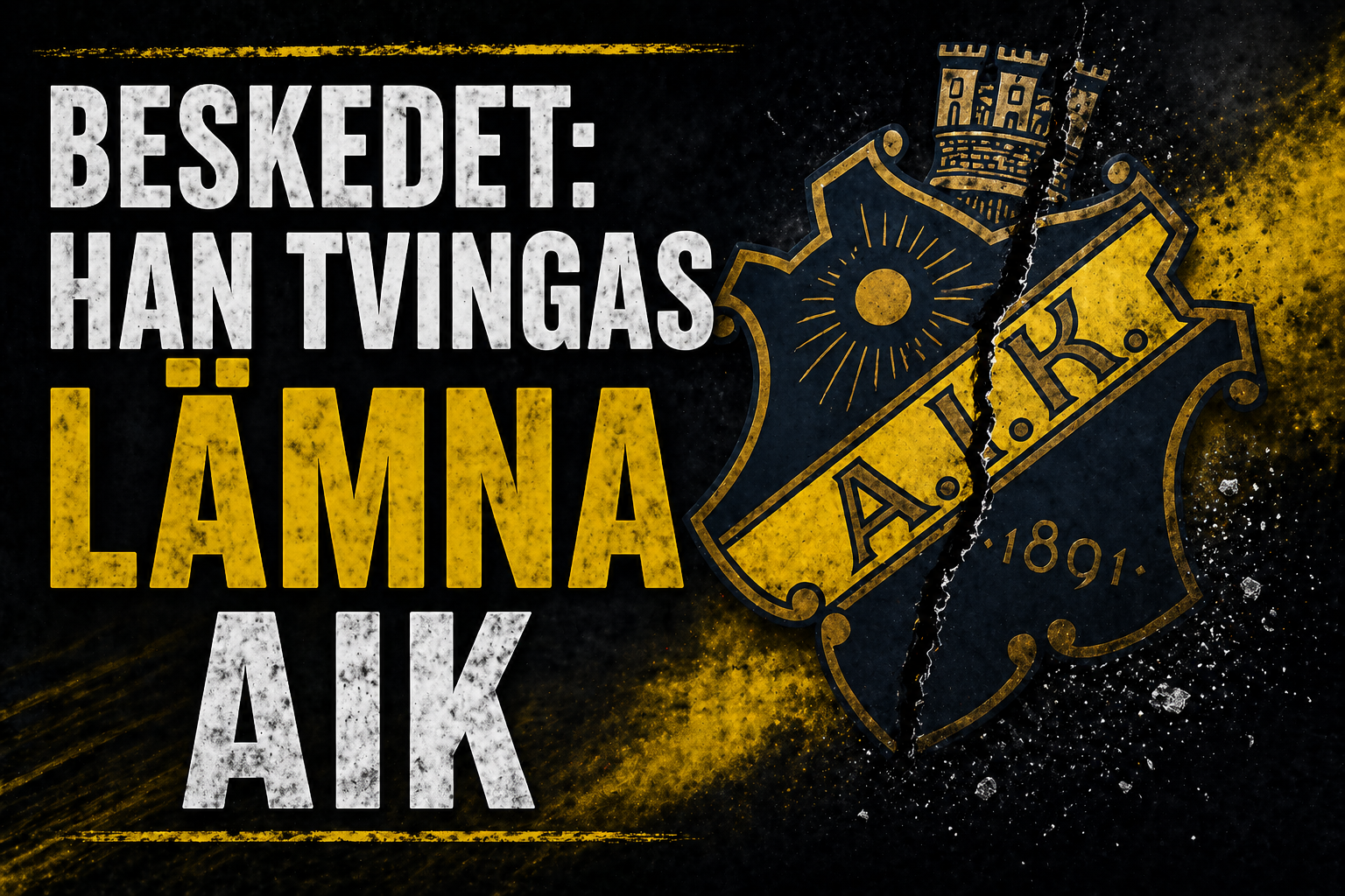 Beskedet: Han tvingas lämna AIK