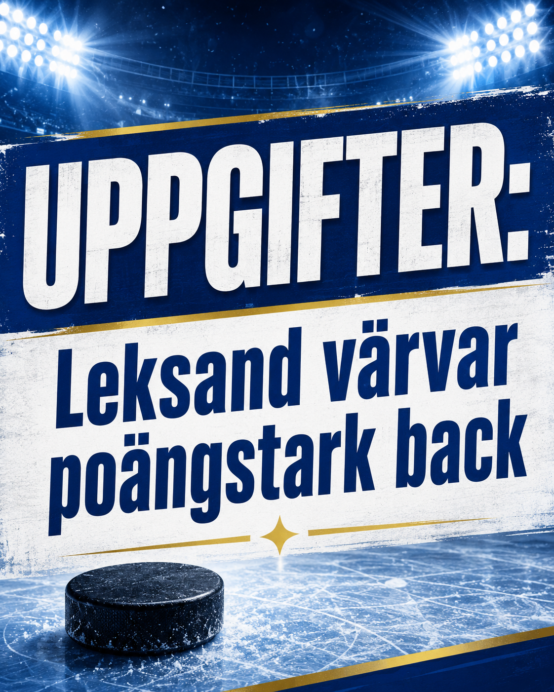 Leksands IF: Uppgifter: Poängstark back klar för Leksand