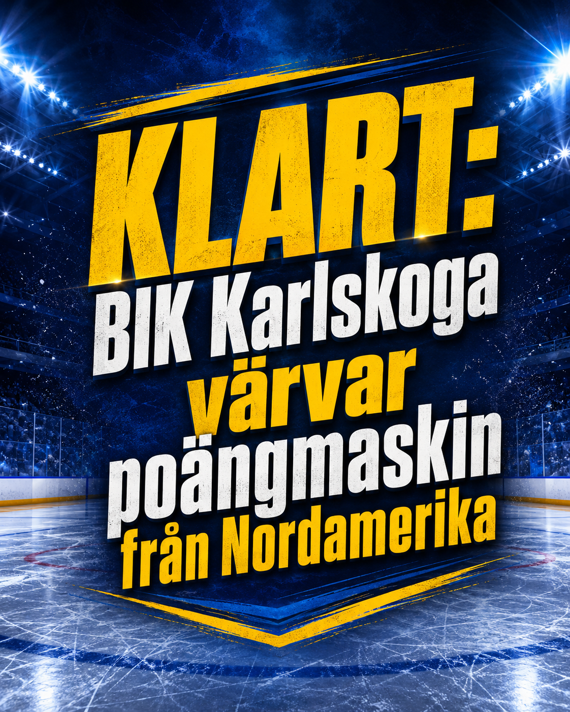 BIK Karlskoga: KLART: BIK Karlskoga värvar poängmaskin från Nordamerika