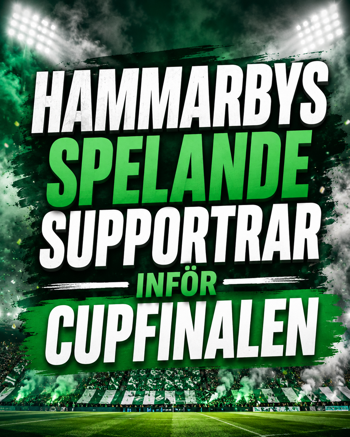 Hammarbys spelande supportrar inför cupfinalen