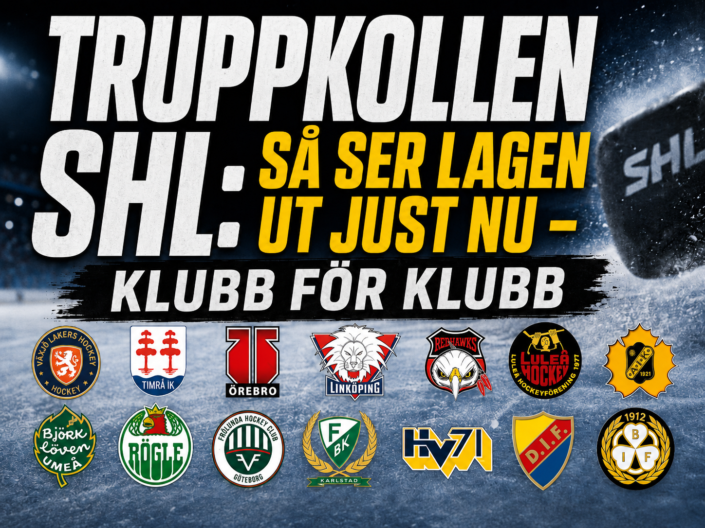 SHL: Truppkollen SHL: Så ser lagen ut just nu – klubb för klubb