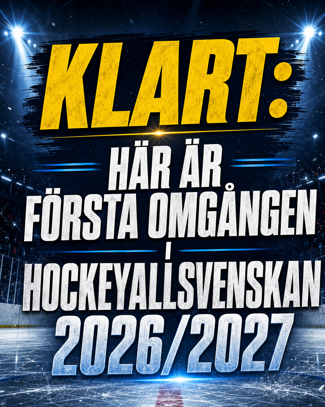 HockeyAllsvenskan: Här är första omgången i HockeyAllsvenskan 2026/2027