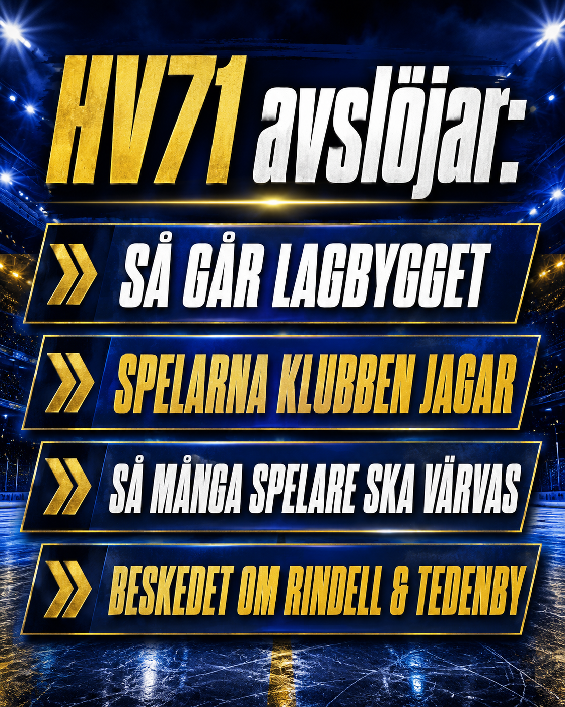 Lagbygget tar form - här är spelarna HV71 jagar