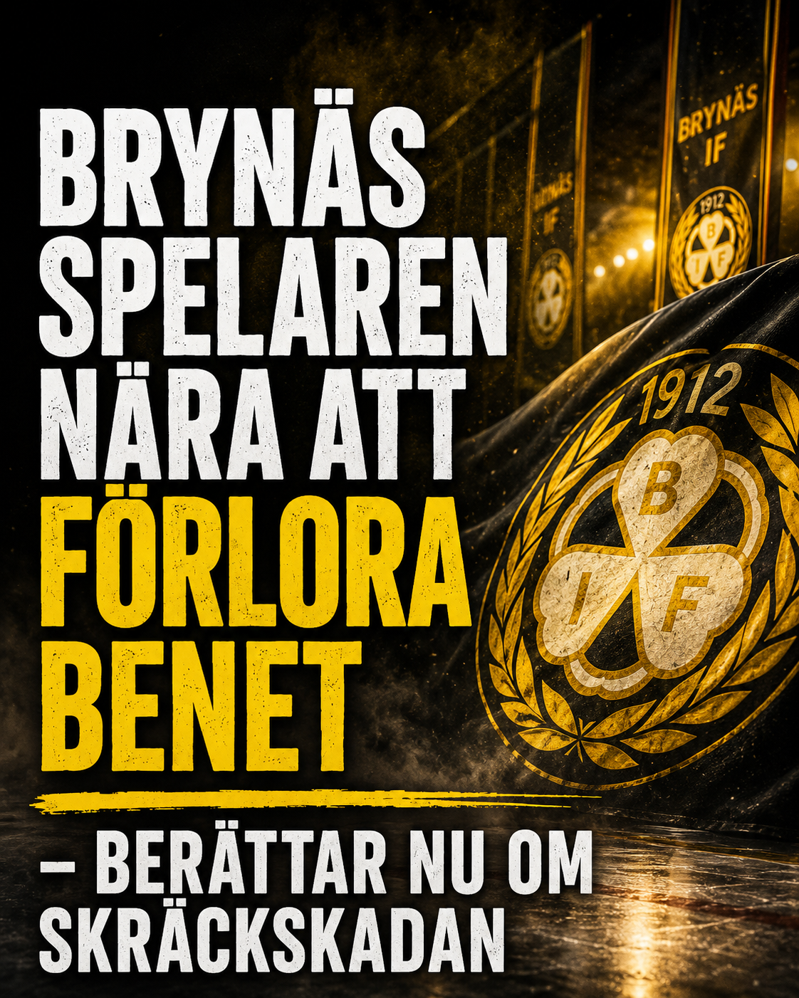 Brynäs: Brynässpelaren nära att förlora benet – nu berättar han om skräckskadan