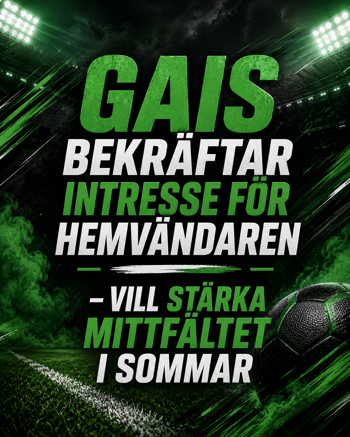 GAIS bekräftar intresse för hemvändaren – vill stärka mittfältet i sommar