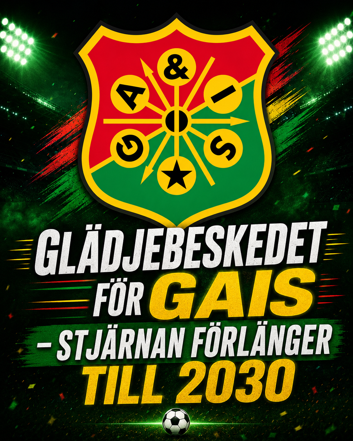 Glädjebeskedet för GAIS – stjärnan förlänger till 2030