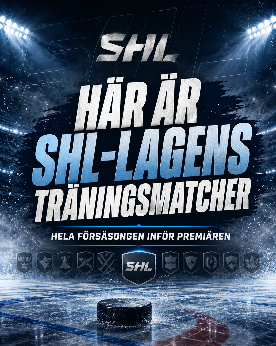 SHL: Här är SHL-lagens träningsmatcher inför säsongen