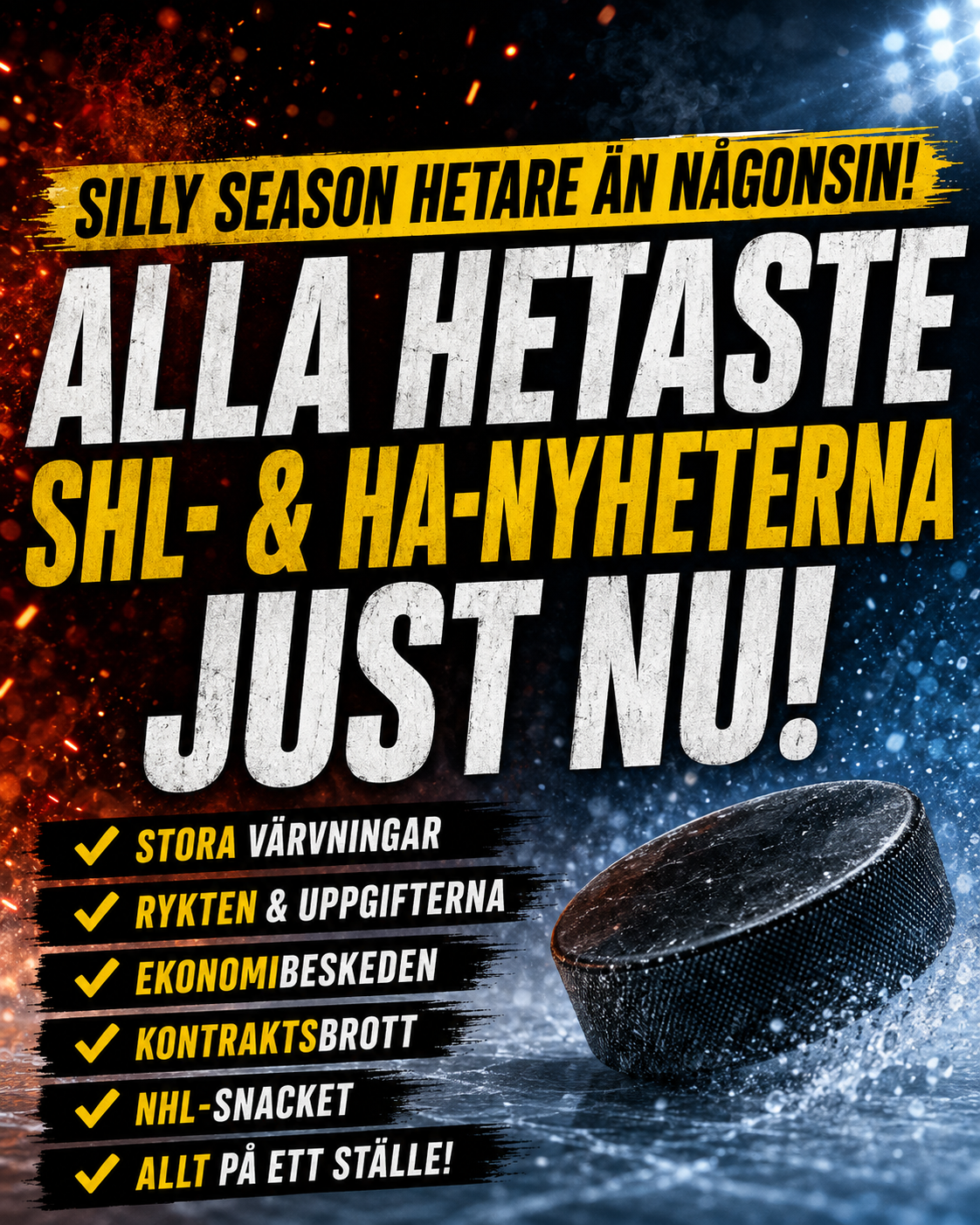 HockeyAllsvenskan: Sillybomben: Här är alla hetaste SHL- och HA-nyheterna just nu