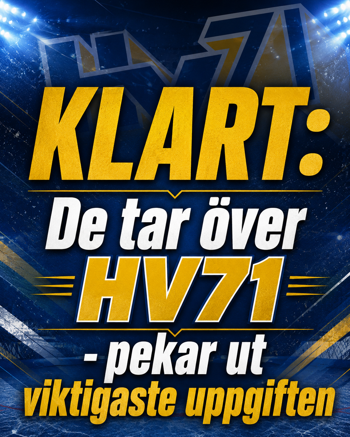 Hv71: KLART: De tar över HV71 - pekar ut viktigaste uppgiften