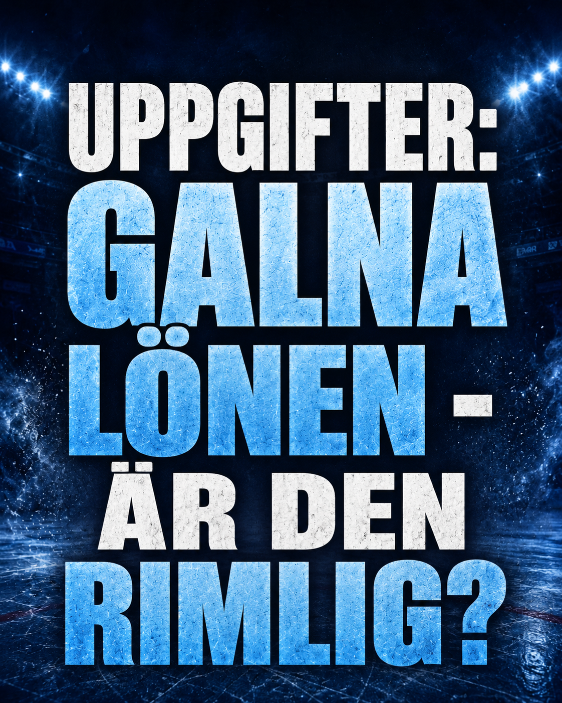 SHL: UPPGIFTER: Galna lönekostnaden - är den rimlig?