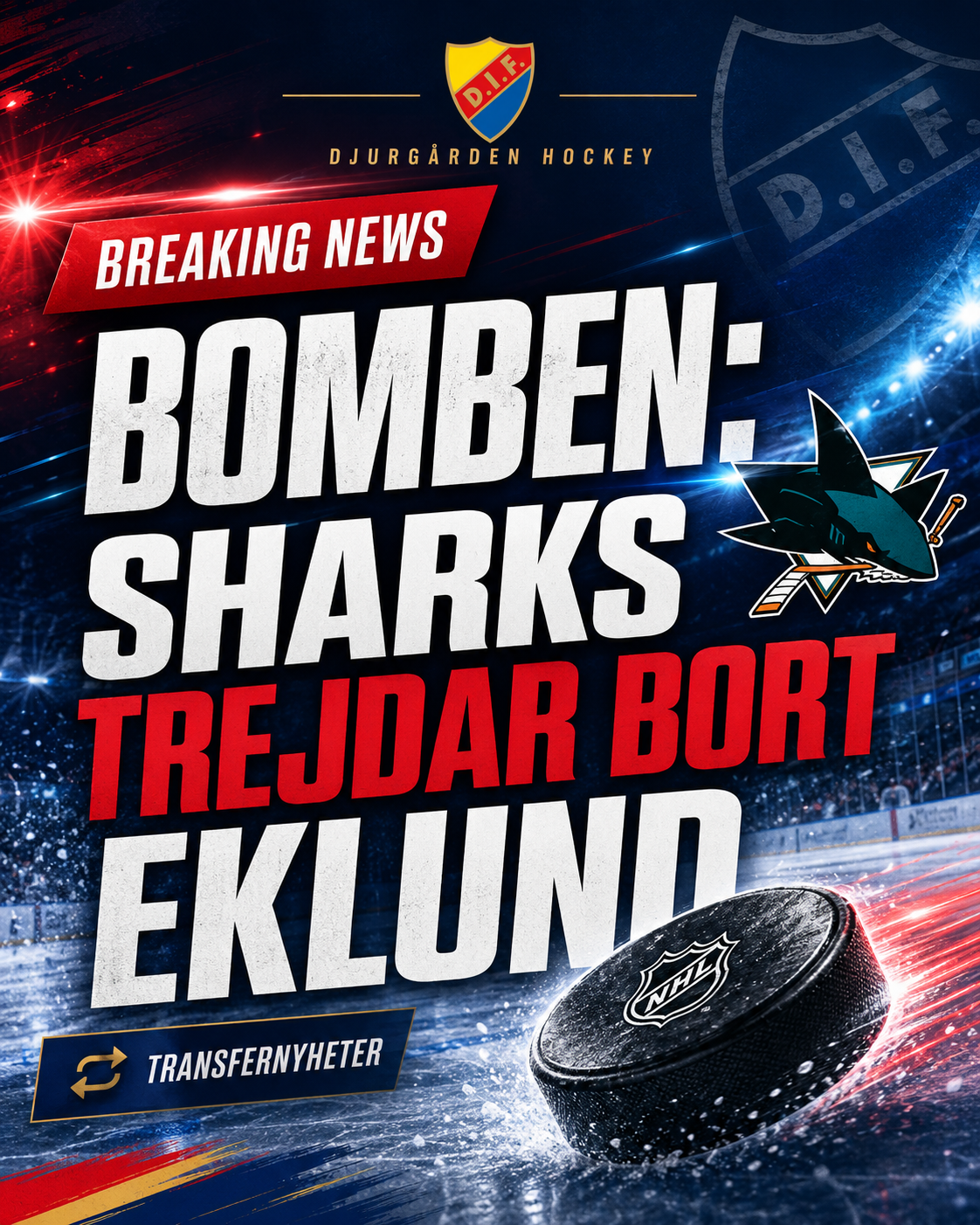 Bomben: Sharks trejdar bort Eklund