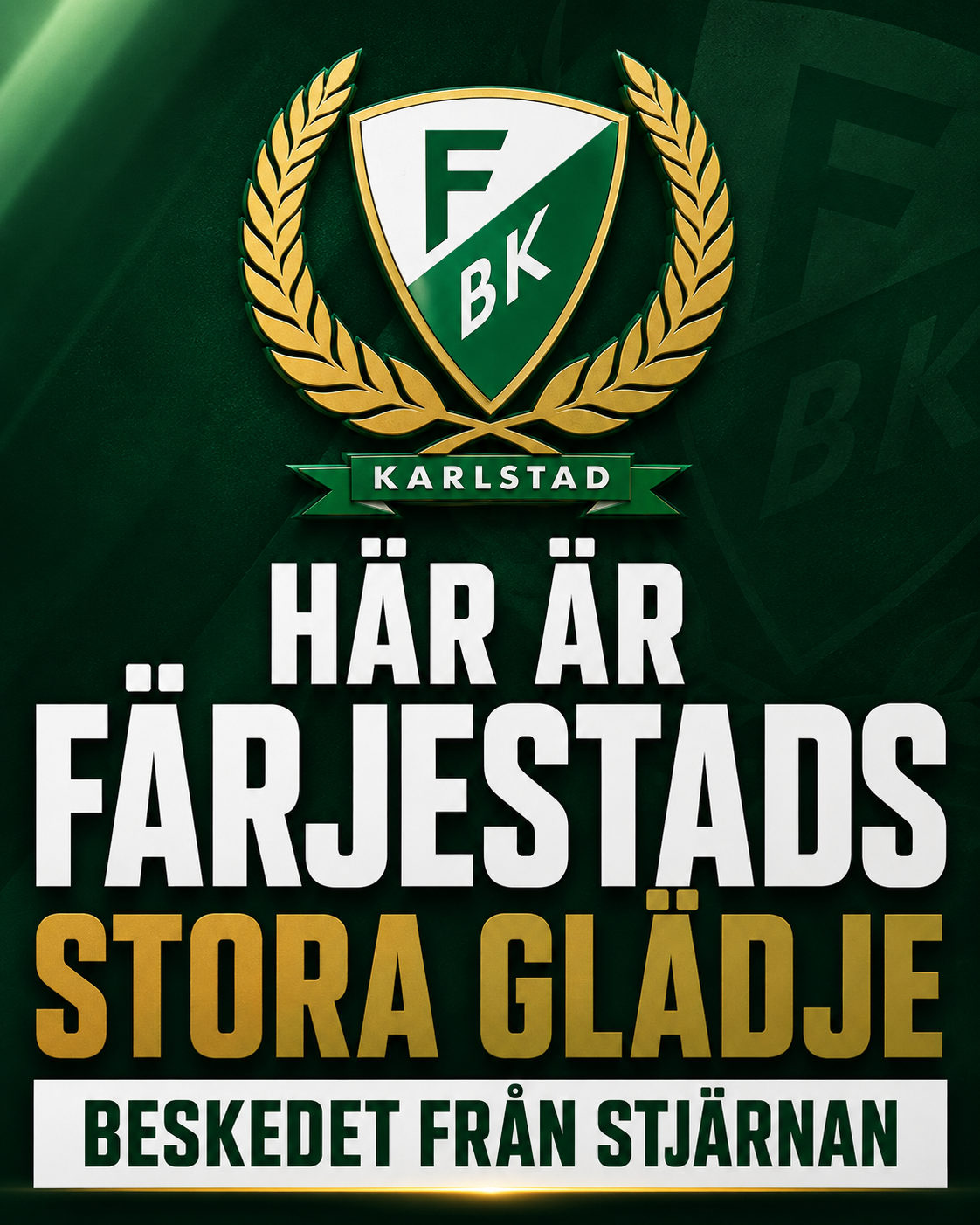 Färjestad: Här är Färjestads stora glädje - beskedet från stjärnan