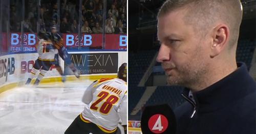 HockeyAllsvenskan: Holmqvists ord – efter matchstraffet: ”Syftet uppfylldes”
